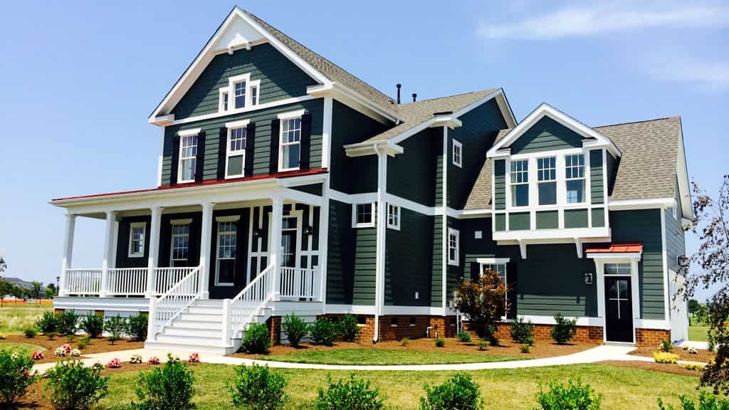 House with Green Siding