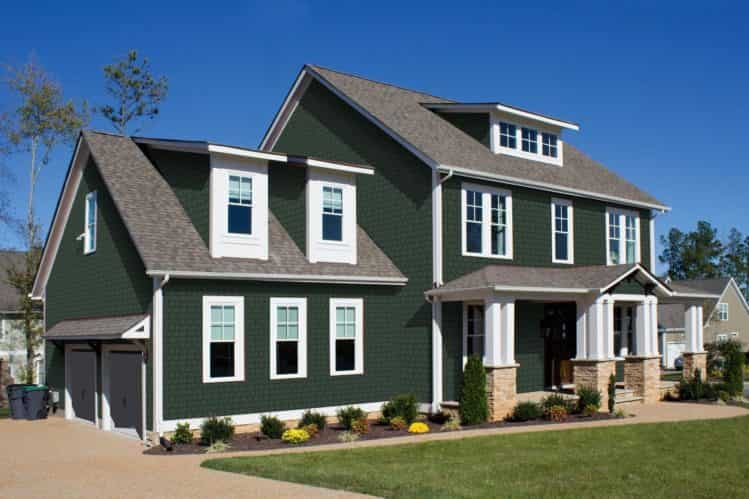 House with Green Siding