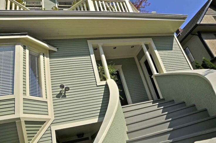 Sage Green House with Cream Trim