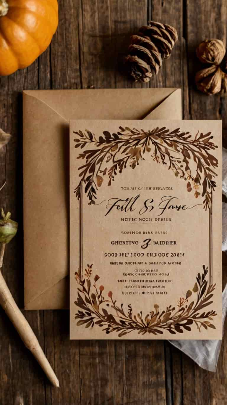 Fall-Inspired Invitations