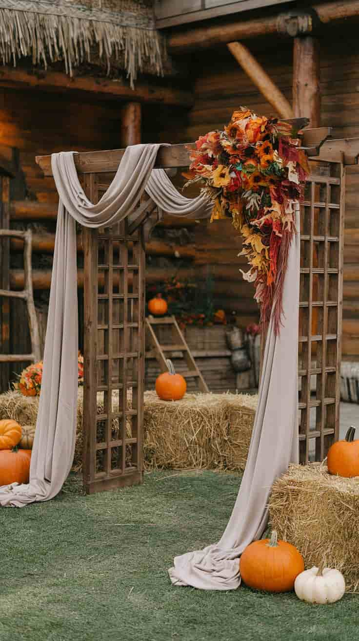 Outdoor Ceremony with Cozy Elements