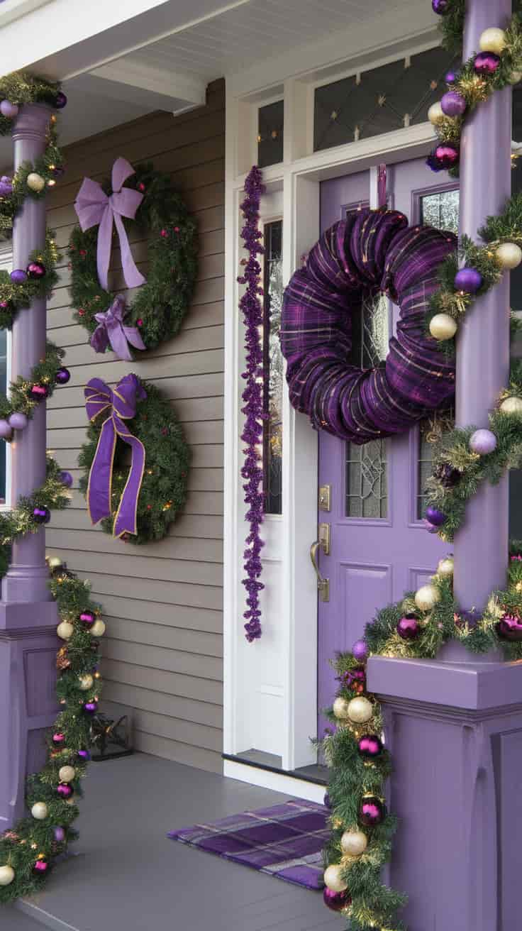 Purple-Themed Wreaths