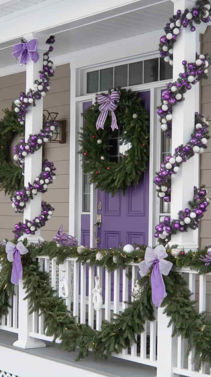 Purple and White Garlands