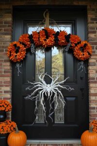 Creepy Front Door Wreath