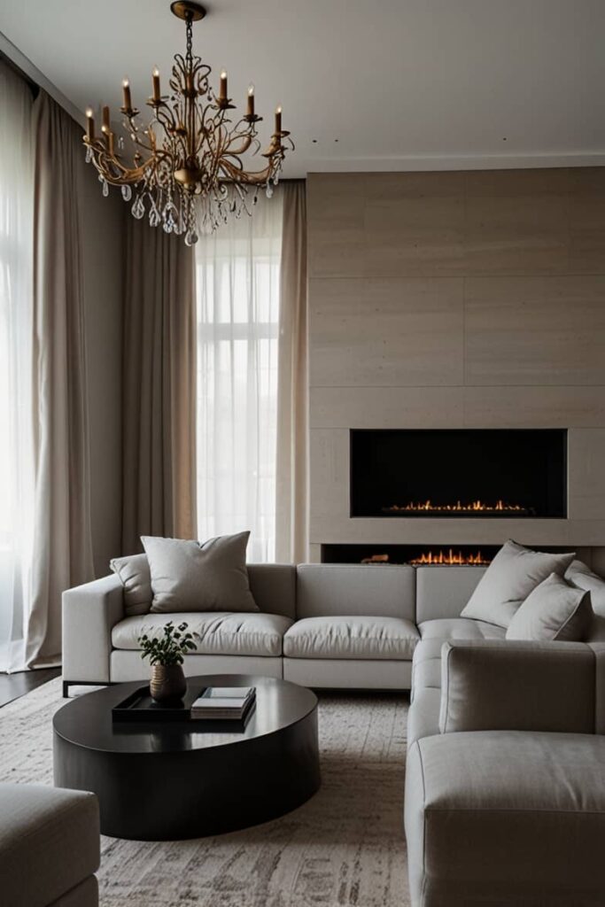 Modern Living Room with Natural Elements